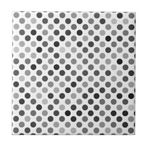 Monochrome poladots (zwart-wit Stip) Tegeltje