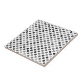 Monochrome poladots (zwart-wit Stip) Tegeltje (Zijkant)