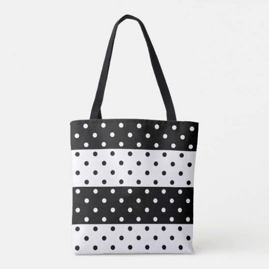 Monochrome Polka Dots Tas (Achterkant)