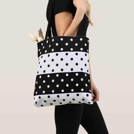 Monochrome Polka Dots Tas (Dichtbij)