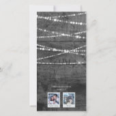 Monochrome Pop 2-foto Chrismukkah Kaart (Achterkant)