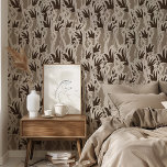 Monochrome Pop Art Cockatoos achtergronden Behang<br><div class="desc">Verbeter je interieur met het verfijnde "Monochrome Pop Art Cockatoos" behang. Dit moderne ontwerp heeft een repetitief patroon van kaketoes met prominente kuifjes, afgebeeld in een opvallende pop art stijl. Het monochromatische palet van rijke bruintjes en zachte beiges creëer heeft een verfijnde en elegante sfeer, geschikt voor een verscheidenheid aan...</div>