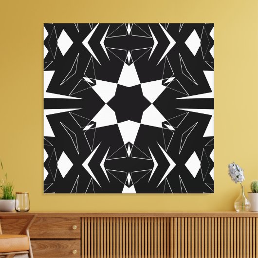 Monochrome Puls Canvas Afdruk (Insitu (Woonkamer))