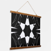 Monochrome Puls Hangend Wandkleed (Gebogen)