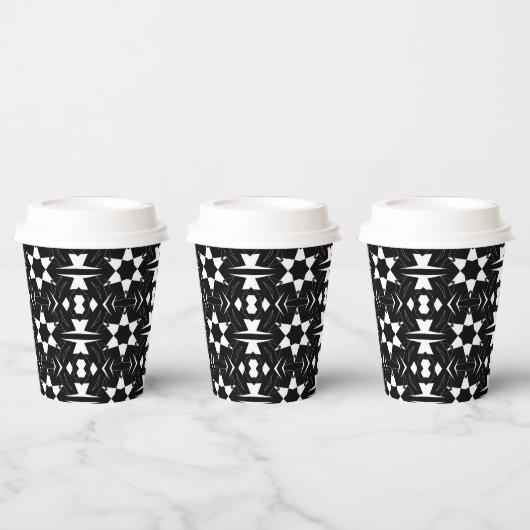 Monochrome Puls Papieren Bekers (Multi)