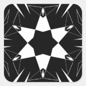 Monochrome Puls Vierkante Sticker (Voorkant)