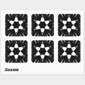 Monochrome Puls Vierkante Sticker (Vel)