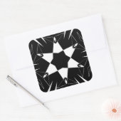 Monochrome Puls Vierkante Sticker (Envelop)