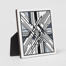 Monochrome raster X – Abstracte geometrische lijnk Fotoplaat