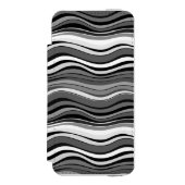 Monochrome rimpelpatroon incipio iPhone portemonnee hoesje (Voorkant Agenda)