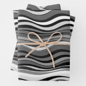 Monochrome rimpelpatroon inpakpapier vel (In situ)