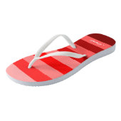 Monochrome rode blokstrepen Afdrukken aanpassen Teenslippers (Schuin)
