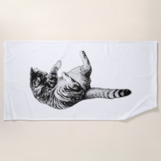 Monochrome rol voor zonnige dagen strandlaken