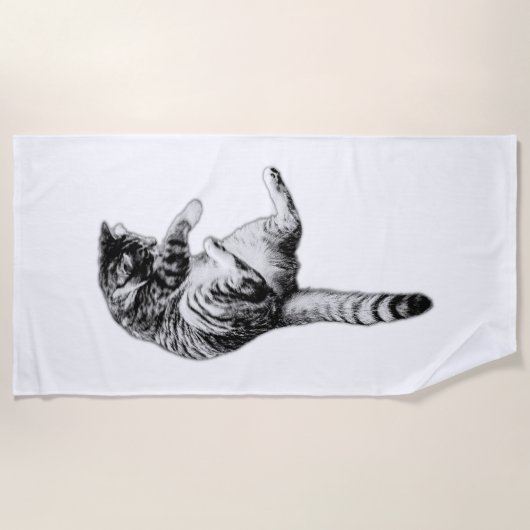 Monochrome rol voor zonnige dagen strandlaken (Voorkant)