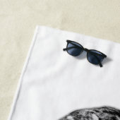 Monochrome rol voor zonnige dagen strandlaken (In situ)