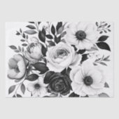 Monochrome Roos Tissuepapier (Voorkant)