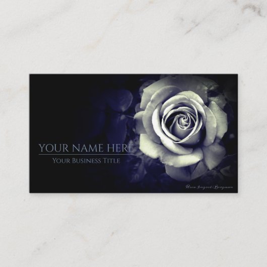 Monochrome Rose：Business Card Visitekaartje (Voorkant)