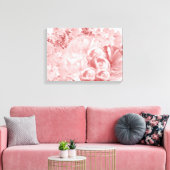 Monochrome roze bloem canvasprint canvas afdruk (Insitu (Woonkamer))