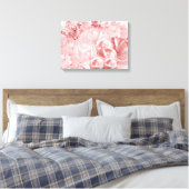 Monochrome roze bloem canvasprint canvas afdruk (Insitu (Slaapkamer))