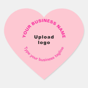 Monochrome roze merk voor zakelijk gebruik met Tag Hart Sticker