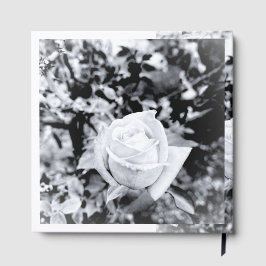 Monochrome Rozen Gastboek voor Trouwen Gastenboek