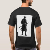 Monochrome Samurai Ink Art T-Shirt (Achterkant)