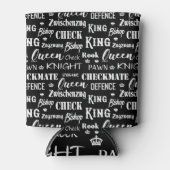 Monochrome schaakbordspel blikjeskoeler (Voorkant)