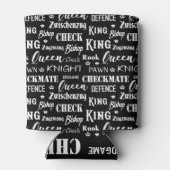 Monochrome schaakbordspel blikjeskoeler (Achterkant)