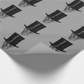 Monochrome Schedel Hoed Cadeaupapier (Hoek)