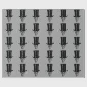 Monochrome Schedel Hoed Cadeaupapier (Vlak)