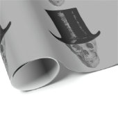 Monochrome Schedel Hoed Cadeaupapier (Rol Hoek)