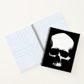 Monochrome Schedel Kunst Notitieboek (Binnen)