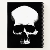 Monochrome Schedel Kunst Notitieboek (Achterkant)