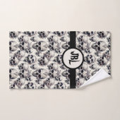 Monochrome Schedels Bad Handdoek (Handdoek)
