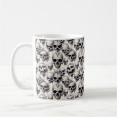 Monochrome Schedels Koffiemok (Links)