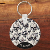 Monochrome schedels sleutelhanger (Voorkant)