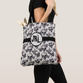 Monochrome schedels tote bag (Dichtbij)