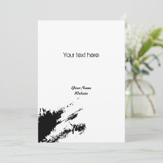  Monochrome schone Random Graffiti Bloch Kaart (Staand voorkant)