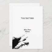  Monochrome schone Random Graffiti Bloch Kaart (Voorkant / Achterkant)