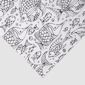 Monochrome school van vissen tissuepapier (Detail)