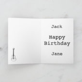 Monochrome semi Akoestische gitaartrekdag Kaart (Binnen)