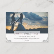 Monochrome Sentiment Wedding Invitation Kaart
