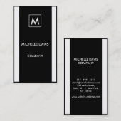 Monochrome simple 2-tone visitekaartje (Voorkant / Achterkant)