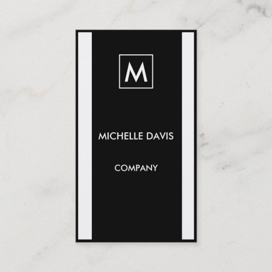 Monochrome simple 2-tone visitekaartje (Voorkant)
