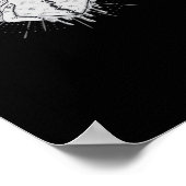 Monochrome skelet hand met hart klassiek poster (Hoek)