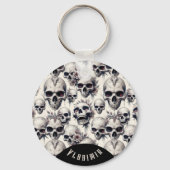 Monochrome Skulls Sleutelhanger (Achterkant)