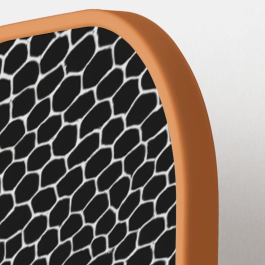 Monochrome slang rechte lijn pickleball paddle (Links Detail)