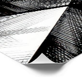 Monochrome Slinky Tumbling Down Chrome Steps Perfect Poster (Hoek)