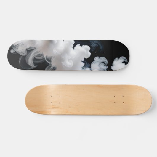 Monochrome Smoke Cloud Skateboard (Horizontaal)