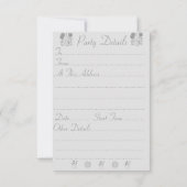 Monochrome sneeuwman met sjaal Kerstuitnodiging Kaart (Achterkant)